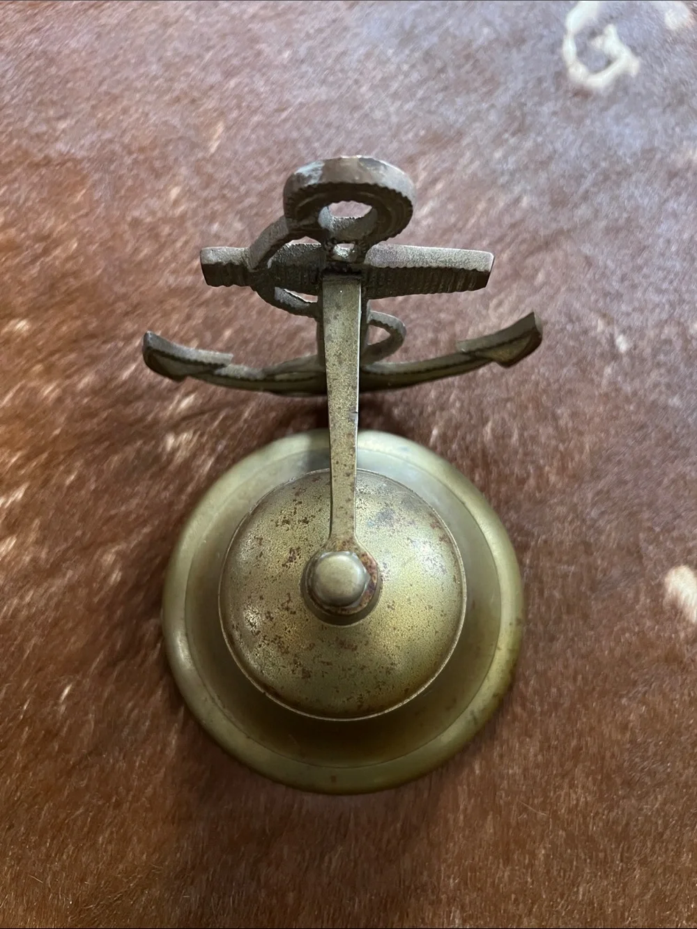 Brass Anchor Wall Bell - Nautical Home Accent